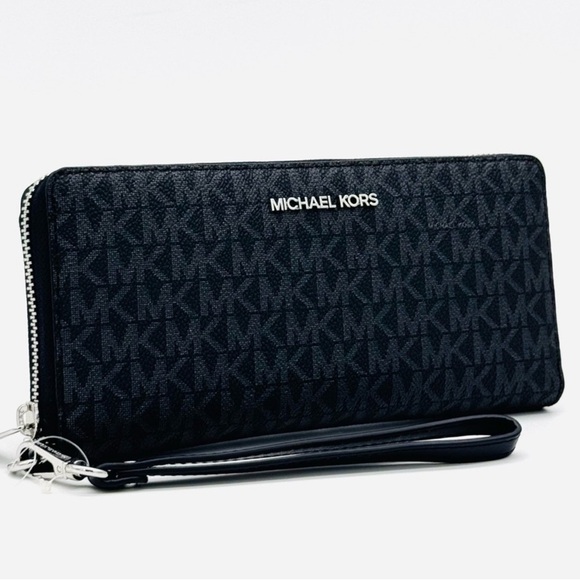 Michael Kors Handbags - Michael Kors Large Continental Wallet Black Signature